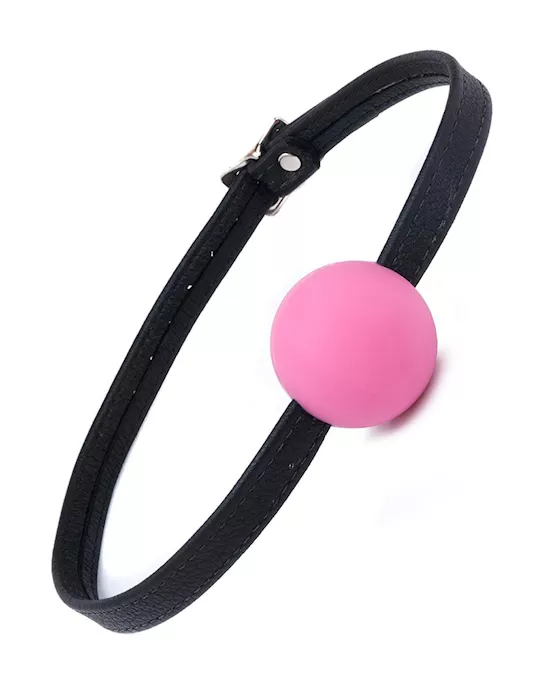 Silicone Ball Gag with Leather Strap