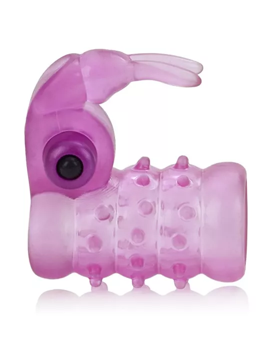 Basic Essentials Stretchy Vibrating Bunny Enhancer