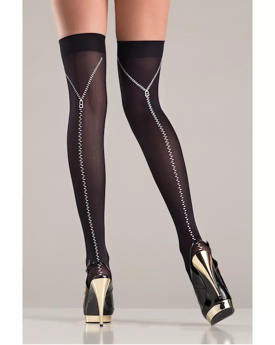 Zip Me Up Thigh Highs