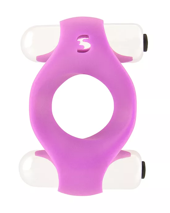 Double Vibrating Cockring - Silicone - 10 Speeds