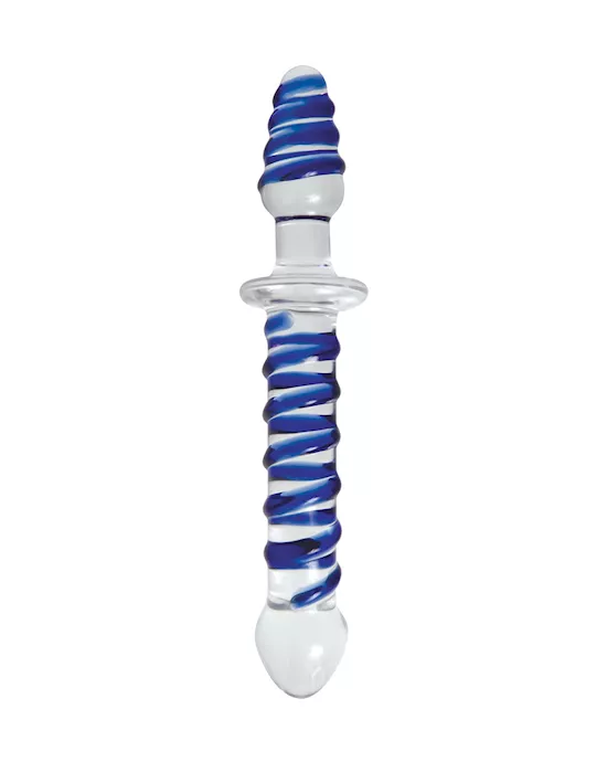Adam & Eves Twisted Love Glass Dildo