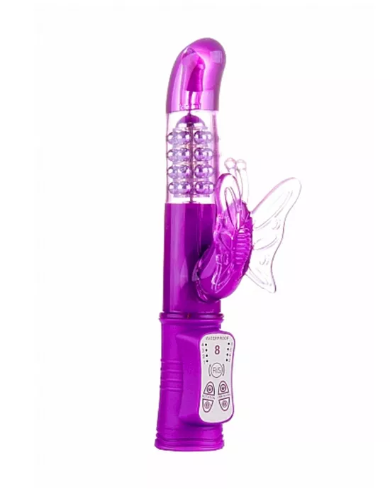 Mimi Butterfly Vibrator Rotating Dual Motors 8 Speeds