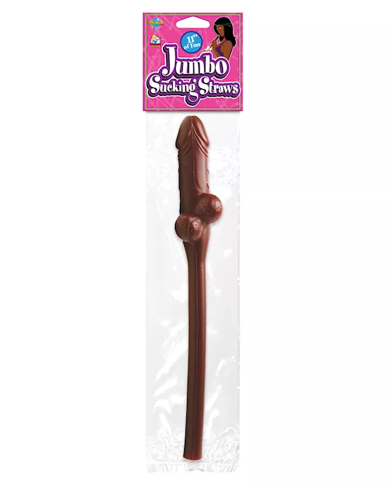 11 INCH Jumbo Sucking Straw Brown