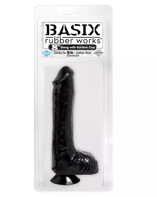 BASIX 8 INCH DONG W SUCTION BLACK