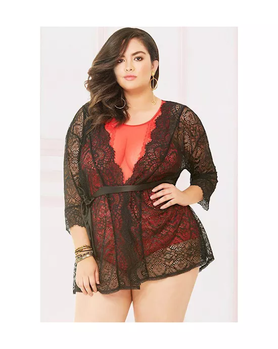 Enchanting Sheer Lace Robe