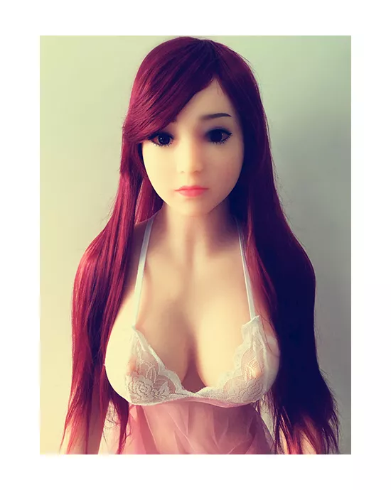 Raspberry Red Long Haired Wig With Side Fringe