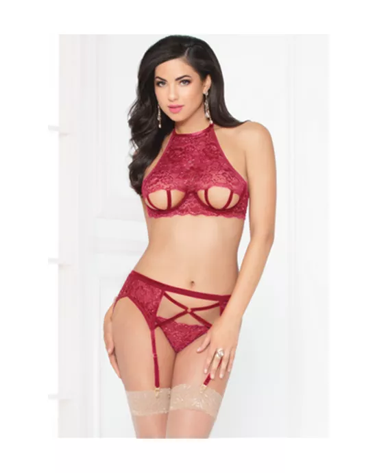 High Society Lacy Bra Set
