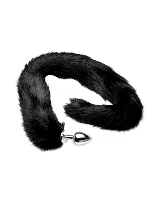 Extra Long Midnight Mink Tail Plug