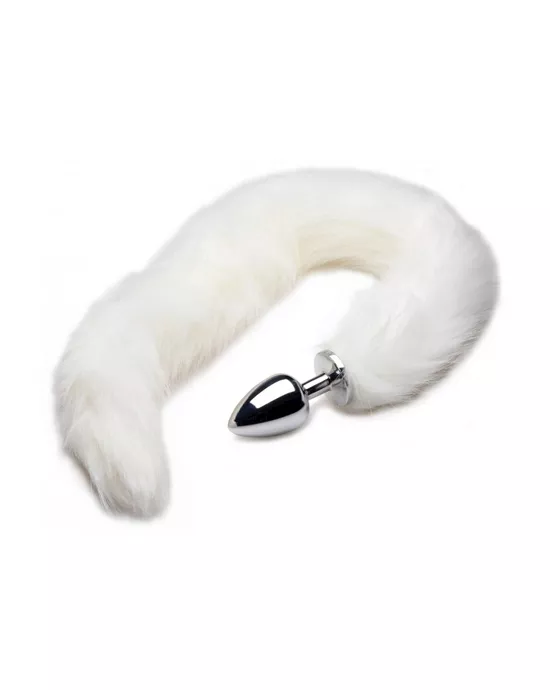 Extra Long Arctic Mink Tail Anal Plug