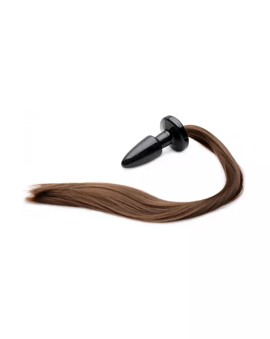 Brunette Pony Tail Anal Plug