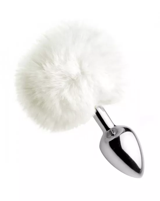 Tailz White Fluffy Bunny Tail Anal Plug