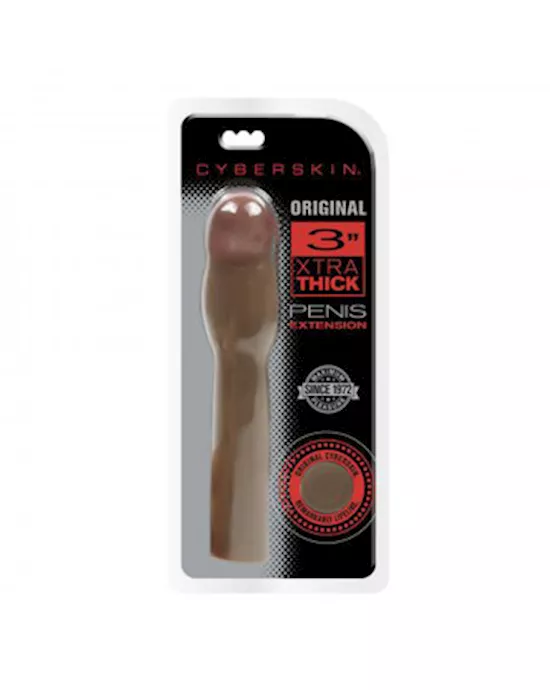 CyberSkin Original 3 Inch Xtra Thick Penis Extension Dark