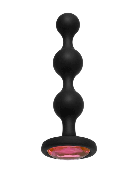 Booty Bling Jewelled Wearable Silicone Anal Beads Plug
