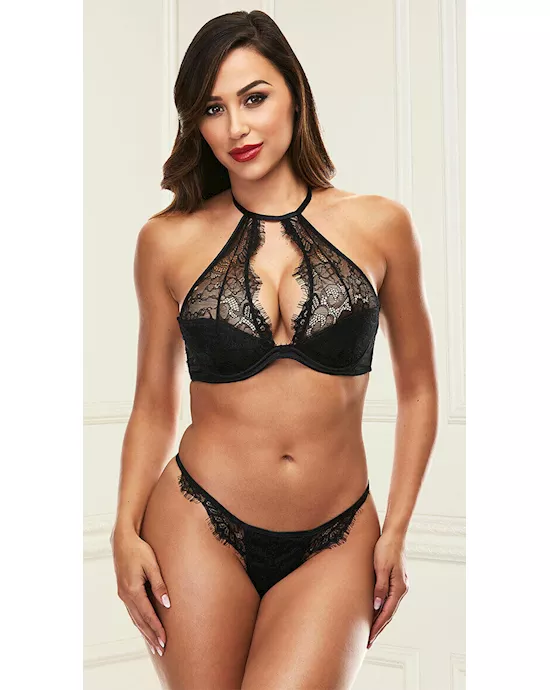Sexy Lace Halter Set