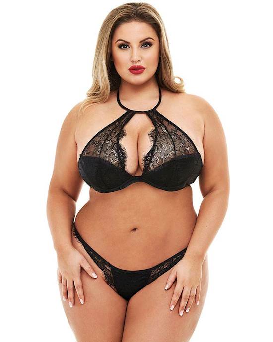 Sexy Lace Halter Set