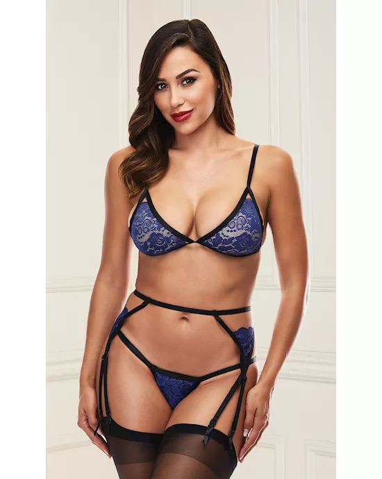 Midnight Lace Bra Set