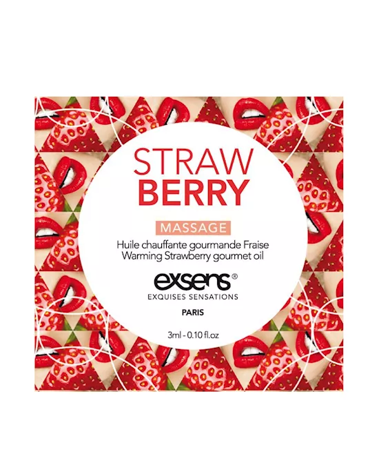 Warming Gourmet Massage Oil Sachet - Strawberry