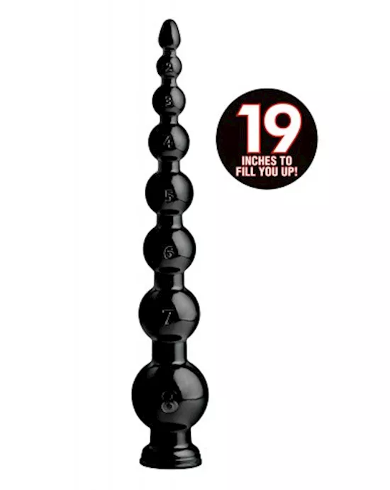 Hosed 19 Inch Graduated Bead Anal Snake