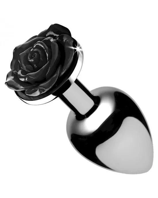 Black Rose Butt Plug - Small