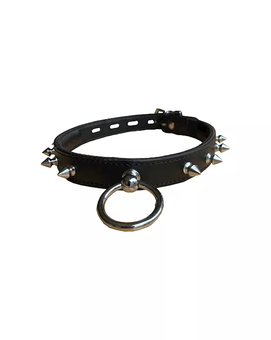 Spiked Leather Collar