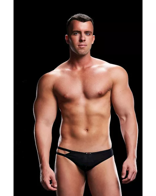 Baci Low Rise Thong with Side Straps (L/XL)
