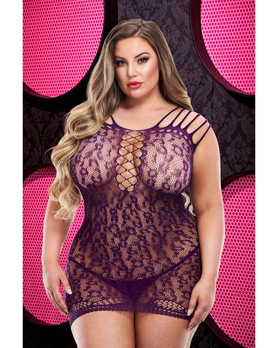 Leopard Lace Mini Dress  