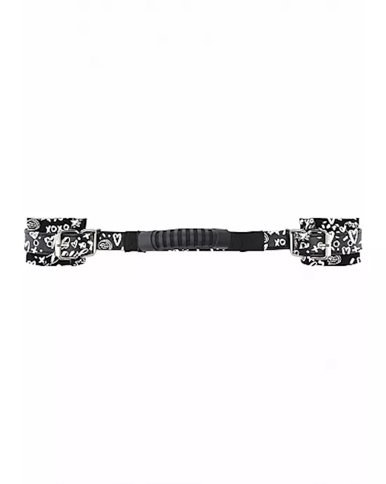 Printed Handcuffs With Handle - Love
