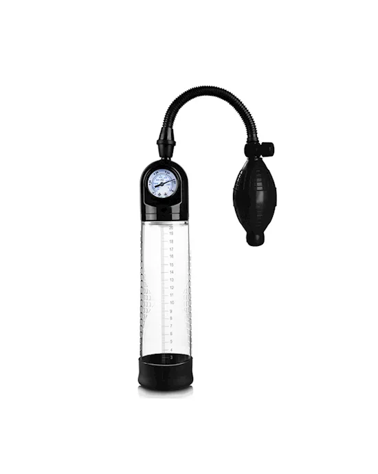 Manual Squeeze Penis Pump with Gauge