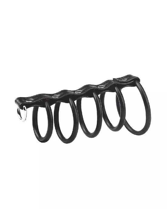 5 Ring Rubber Gates Of Hell Cock Rings