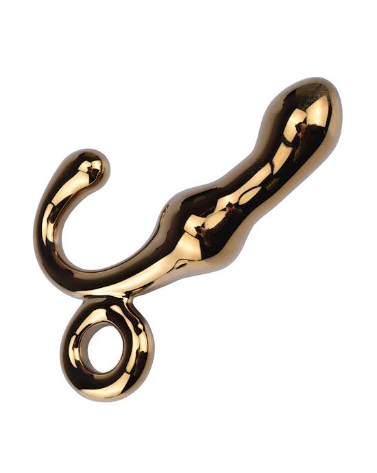 Lucent Finese Gold Glass Butt Plug 