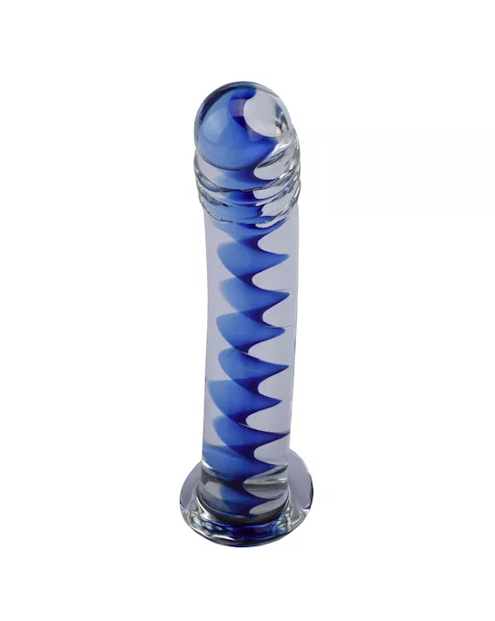 Lucent Blue Lines Glass Massager 