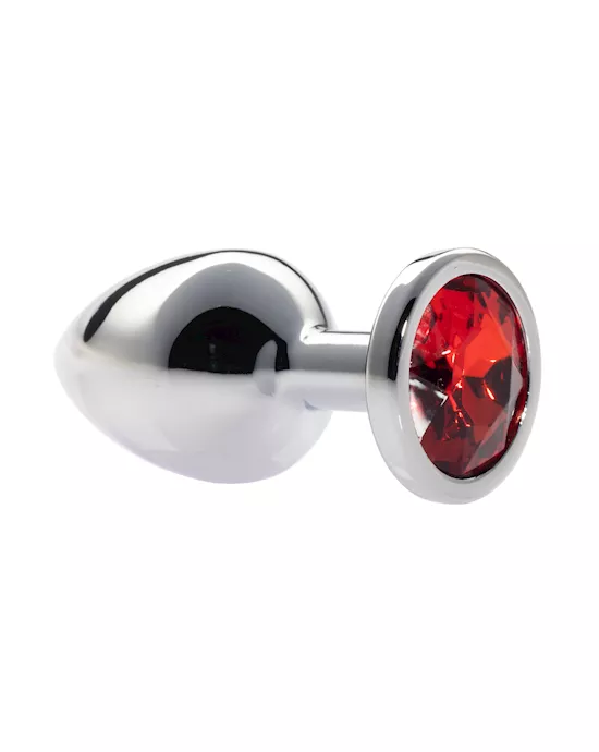 Kink Range Alloy Gem Butt Plug - 3.2 Inch