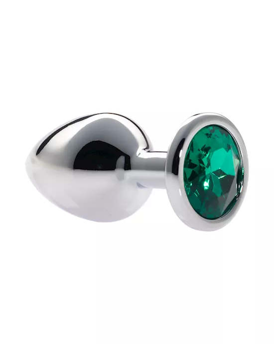 Kink Range Alloy Gem Butt Plug - 3.2 Inch