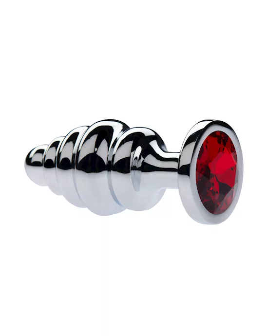 Kink Range Alloy Gemmed Butt Plug - 3.2 Inch