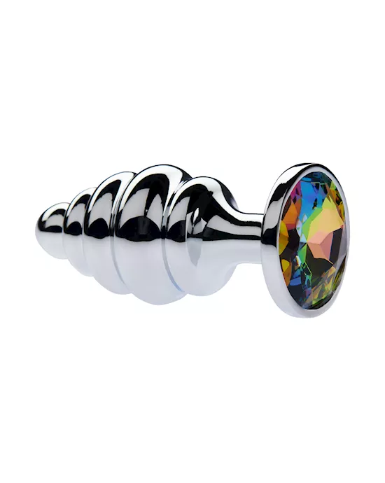 Kink Range Alloy Gemmed Butt Plug - 3.7 Inch