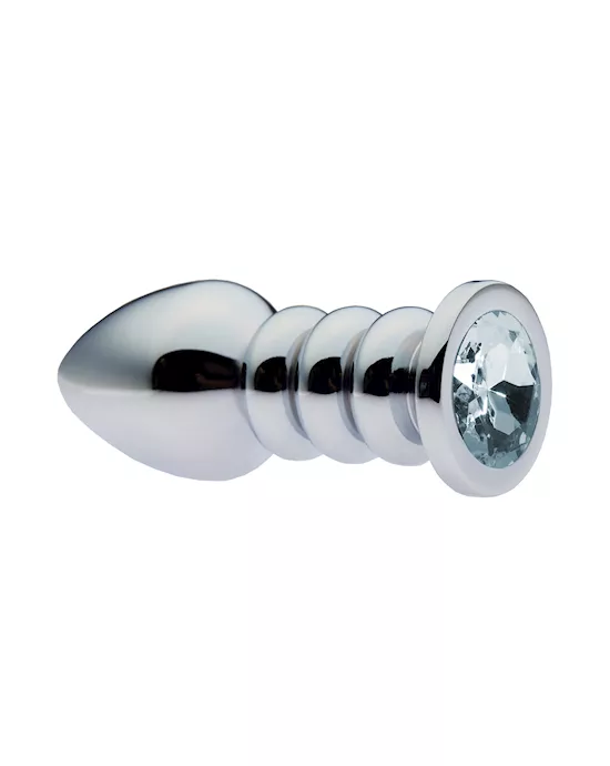 Kinki Ribbed Gemmed Butt Plug