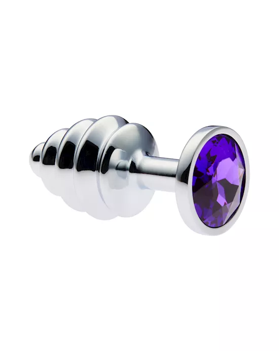 KinKi Ridged Jewelled Anal Plug - 2.8 Inch