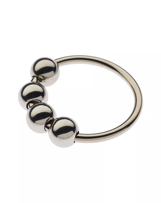 Kink Range Triple Balled Penis Head Ring - 35mm