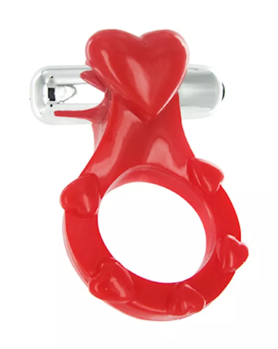 Heart-On Vibrating Cock Ring