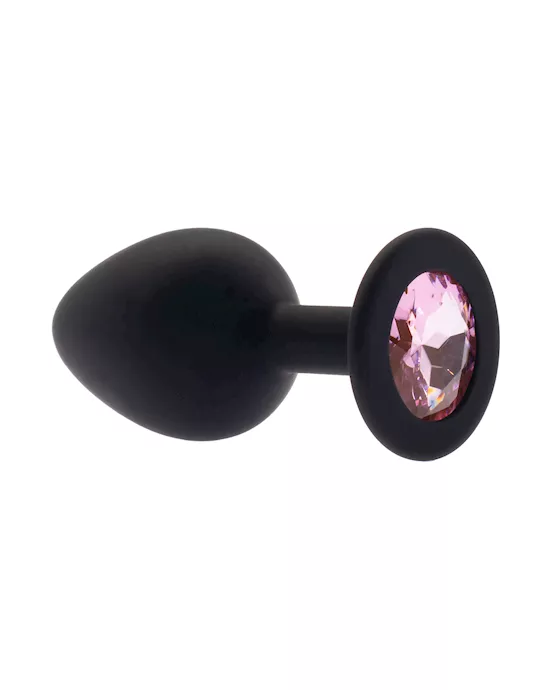 Kink Range Silicone Gemmed Butt Plug - 3.1 Inch