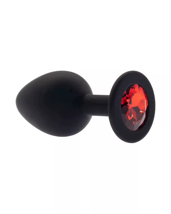 Kink Range Silicone Gemmed Butt Plug - 3.1 Inch
