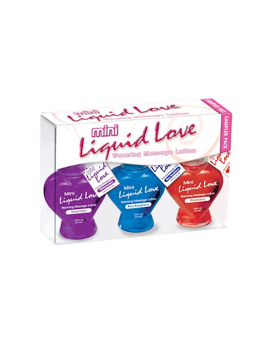 Mini Liquid Love Warming Massage Lotion Sampler Pack