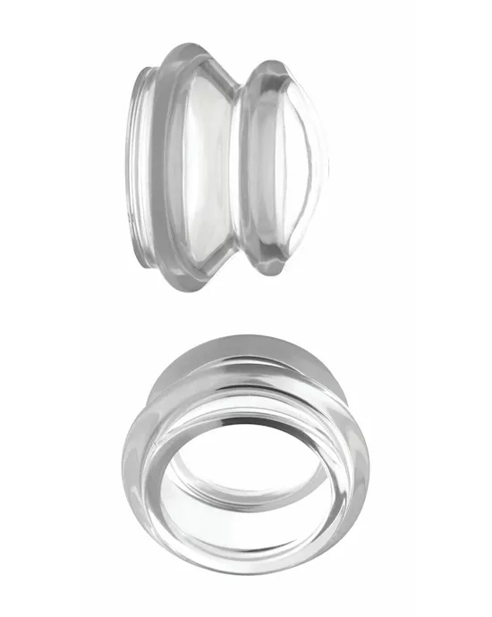 Master Series Clear Plungers Silicone Nipple Suckers - Large - Large