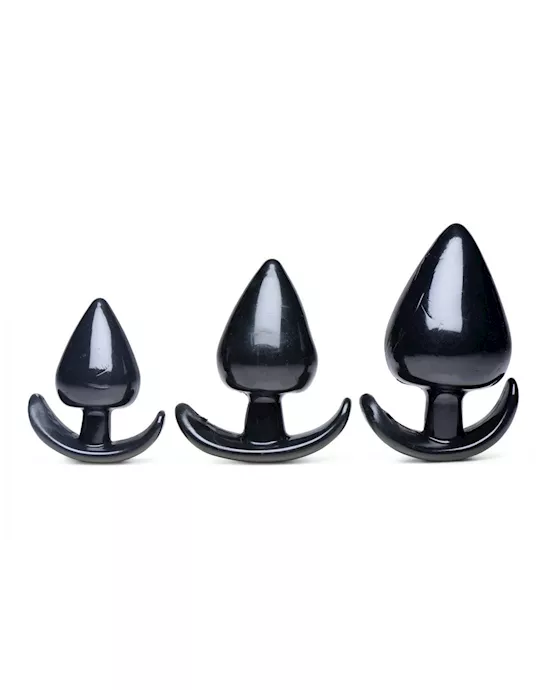 Triple Spades 3 Piece Anal Plug Set