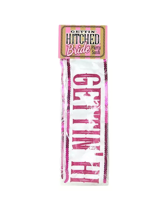 Getting Hitched Glitter Sash