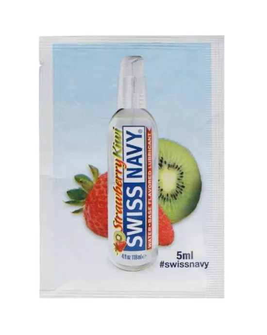 Swiss Navy Strawberry Kiwi Flavoured Lubricant 5ml Foil. 243214 - Adulttoymegastore Swiss Navy Strawberry Kiwi Flavoured Lubricant 5ml Foil. 243214 - Adulttoymegastore