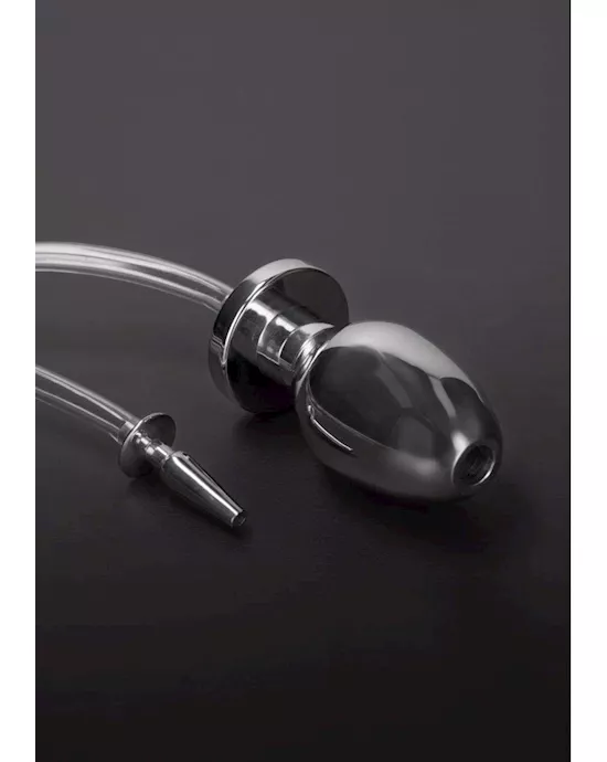 Fire Hose Penis Plug With Buttplug