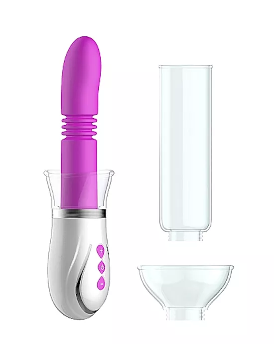 Thruster- 4 In 1 Recharagable Couples Pump Kit- Purple
