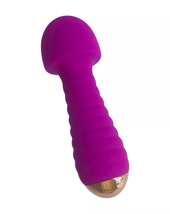 Ribbed Mushroom Head Wand Massager