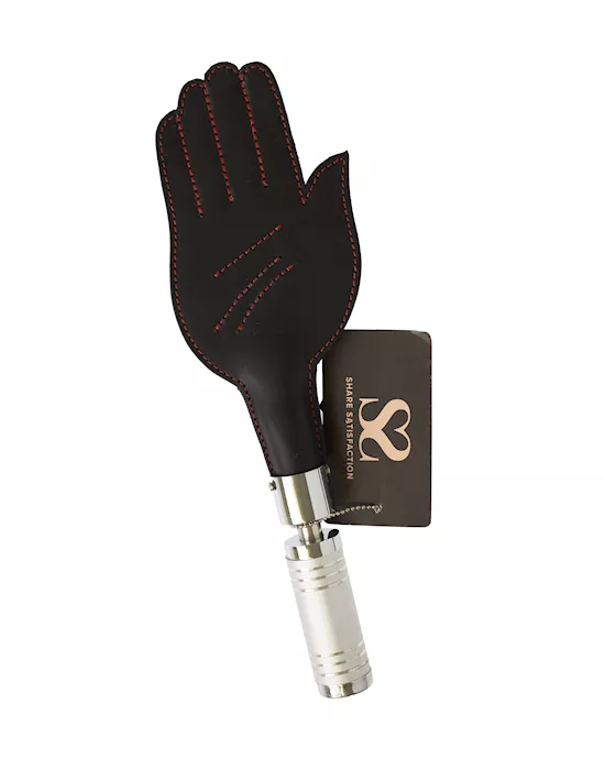 Bound X Leather Hand Paddle with Metal Handle